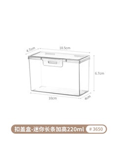 Simple Large Capacity Semi-transparent Pencil Flip Cover Storage Box Square Card Holder Stationery Desktop Lid Organizer Box 3650. Buckle cover box-mini strip heightening 220ml