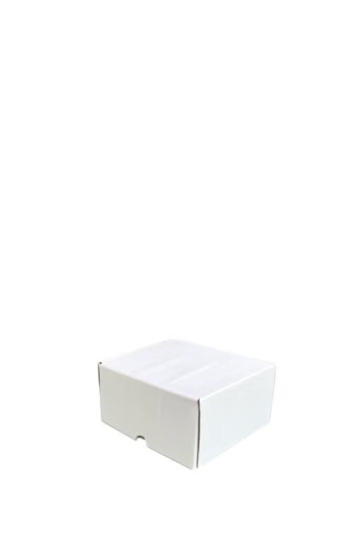 50 White Cardboard Boxes with self-sealing, simple design, hold up to 2 kg. Dimensions: (length 16 cm, width 14 cm, height 8 cm) - Image 3