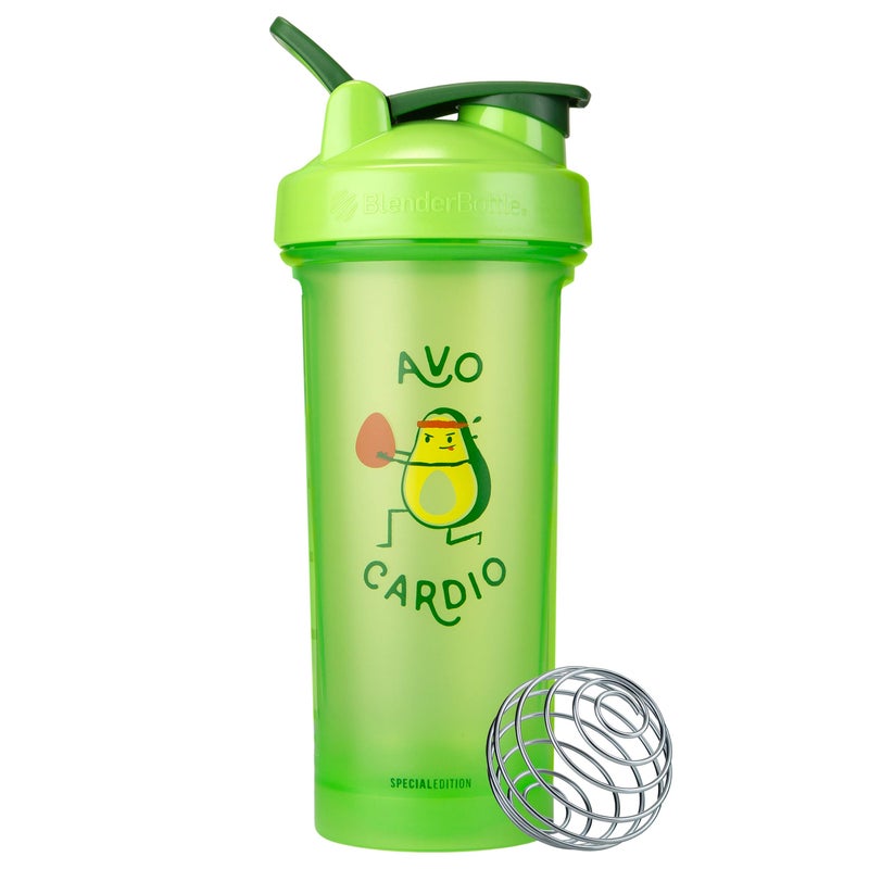 BlenderBottle Just for Fun Classic Shaker Bottle Perfect for Protein Shakes and Pre Workout, 28-Ounce, Avo Cardio - Image 1