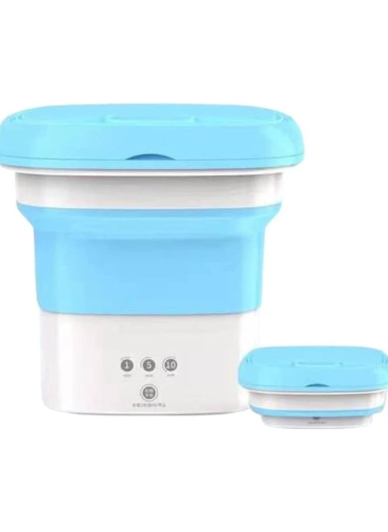 Generic - Portable Washing Machine, Mini Folding Washer and Dryer Combo, with Small Foldable Drain Basket for Underwear, Socks, Baby Clothes - Image 1