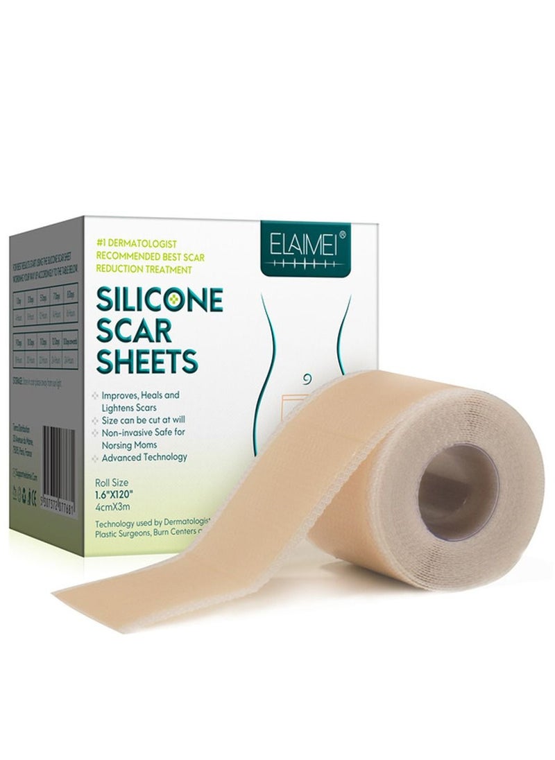Elaimei 3m Professional Grade Silicone Scar Treatment Sheets Roll,Removes Scars Caused by C-Section, Surgery, Burn, Acne, Stretch Marks  - Image 2