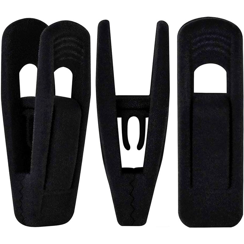 TOFIIGREM Black Velvet Hangers Clips 40 PCS, Pants Hangers Velvet Clips Easily Add to Velvet Hanger, Skirt Suit Pants Clothes Velvet Hangers, Baby Kids Hangers Clips - Image 1