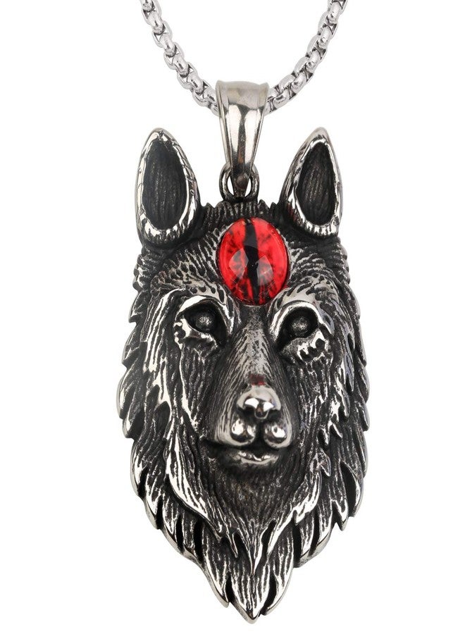 Szxc قلادة Szxc Jewelry بتصميم رأس ذئب، سلسلة مخصصة للأزواج، 20 بوصة + 24 بوصة - Image 2