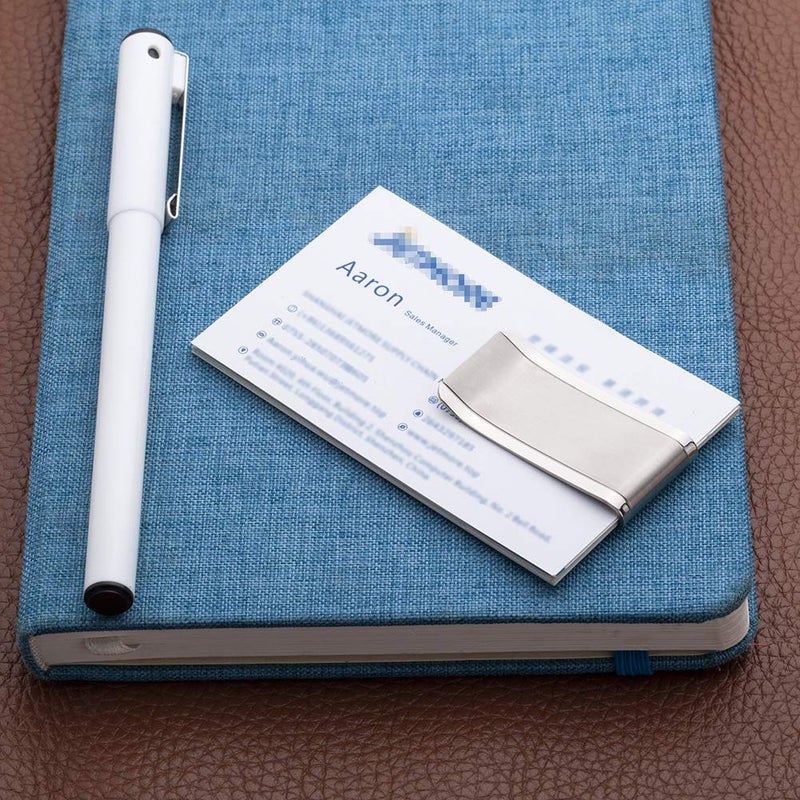 NUBARKO NUBARKO Solid Titanium Money Clip Wallet Credit Card Holder for Men Women Christmas Gifts stocking stuffers Slim Minimalist Cash Holder EDC Tool Graduation Gift for Men Gift for Him  - Image 3