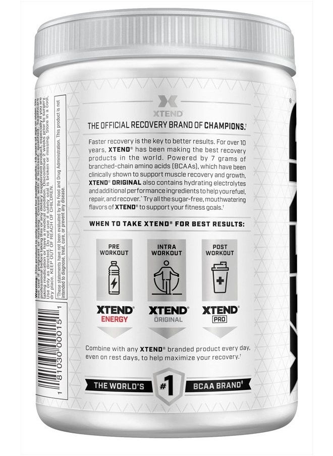 SCIVATION XTEND Original BCAA Powder Blue Raspberry Ice - Sugar Free Post Workout Muscle Recovery Drink with Amino Acids - 7g BCAAs for Men & Women - 30 Servings  - Image 3