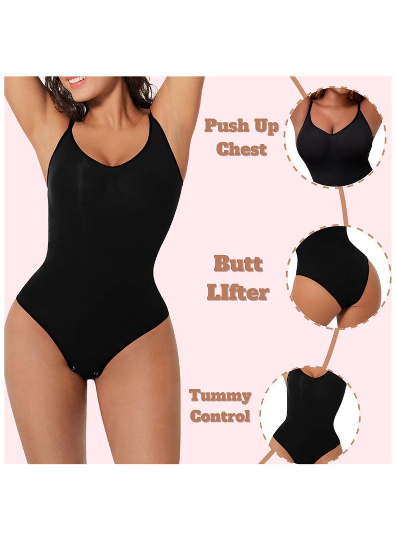 SYOSI Female Bodysuit, Women's Shapewear Bodysuit, Sculpting Snatched Waist Snatched Shapewear Bodysuit, Sexy Tummy Control Body Shaper, Seamless Shapewear Bodysuit, Body Shaper Tank Top - Image 2