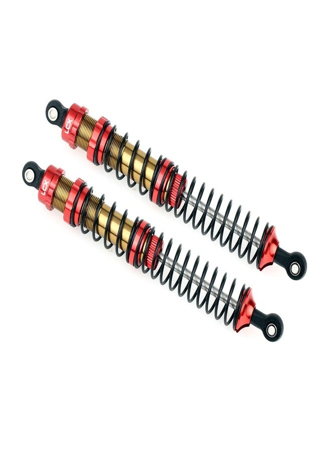 LCX Racing 1/10th RC Crawler Car 2PCS Metal Front Suspension Shock Absorber Damper for Rock Crawler Truck Axial RBX10 Ryft AXI03005 AXI03009, Upgrades Parts Accessories (Red, 131mm) - Image 3