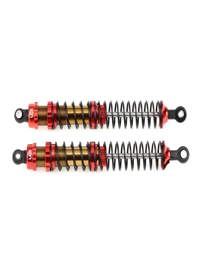 LCX Racing 1/10th RC Crawler Car 2PCS Metal Front Suspension Shock Absorber Damper for Rock Crawler Truck Axial RBX10 Ryft AXI03005 AXI03009, Upgrades Parts Accessories (Red, 131mm) - Image 4