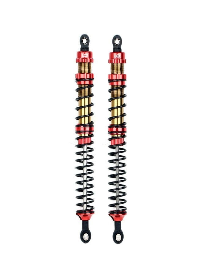 LCX Racing 1/10th RC Crawler Car 2PCS Metal Front Suspension Shock Absorber Damper for Rock Crawler Truck Axial RBX10 Ryft AXI03005 AXI03009, Upgrades Parts Accessories (Red, 131mm) - Image 1