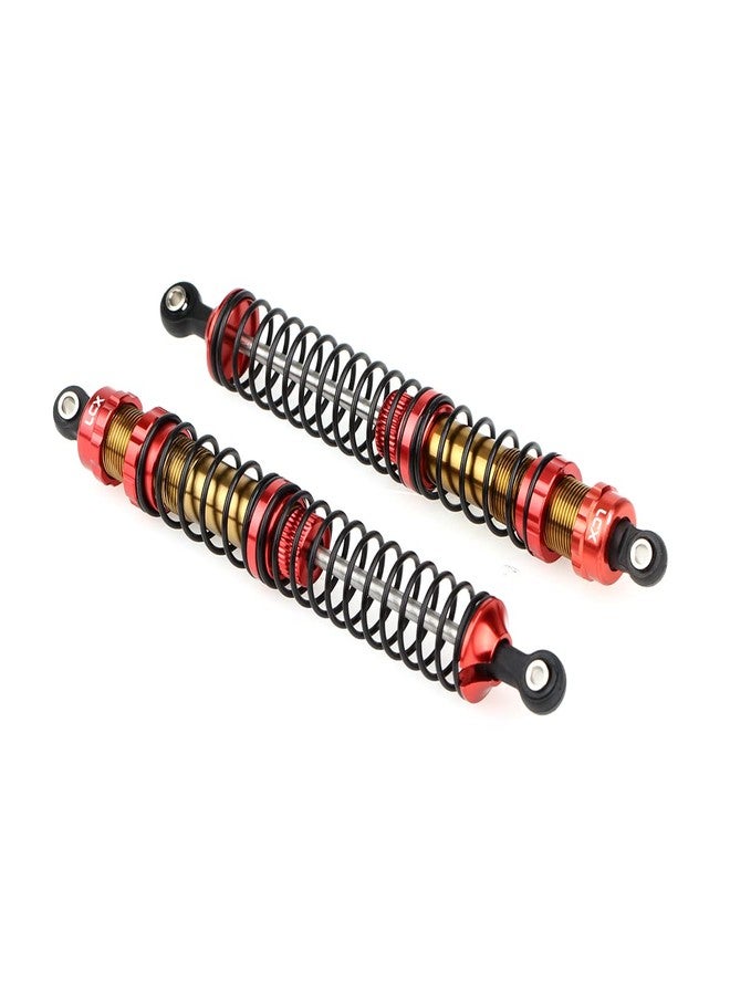 LCX Racing 1/10th RC Crawler Car 2PCS Metal Front Suspension Shock Absorber Damper for Rock Crawler Truck Axial RBX10 Ryft AXI03005 AXI03009, Upgrades Parts Accessories (Red, 131mm) - Image 2