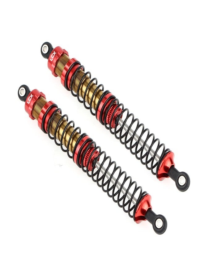 LCX Racing 1/10th RC Crawler Car 2PCS Metal Front Suspension Shock Absorber Damper for Rock Crawler Truck Axial RBX10 Ryft AXI03005 AXI03009, Upgrades Parts Accessories (Red, 131mm) - Image 5