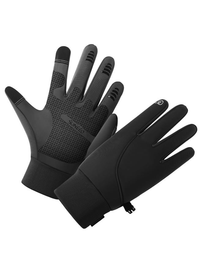 Suneed Winter Gloves for Men，Waterproof Thermal Gloves Cold Weather Running Gloves for Men Women, Touchscreen Men's Winter Gloves for Running Cycling Hiking Driving (Black,M) - Image 1