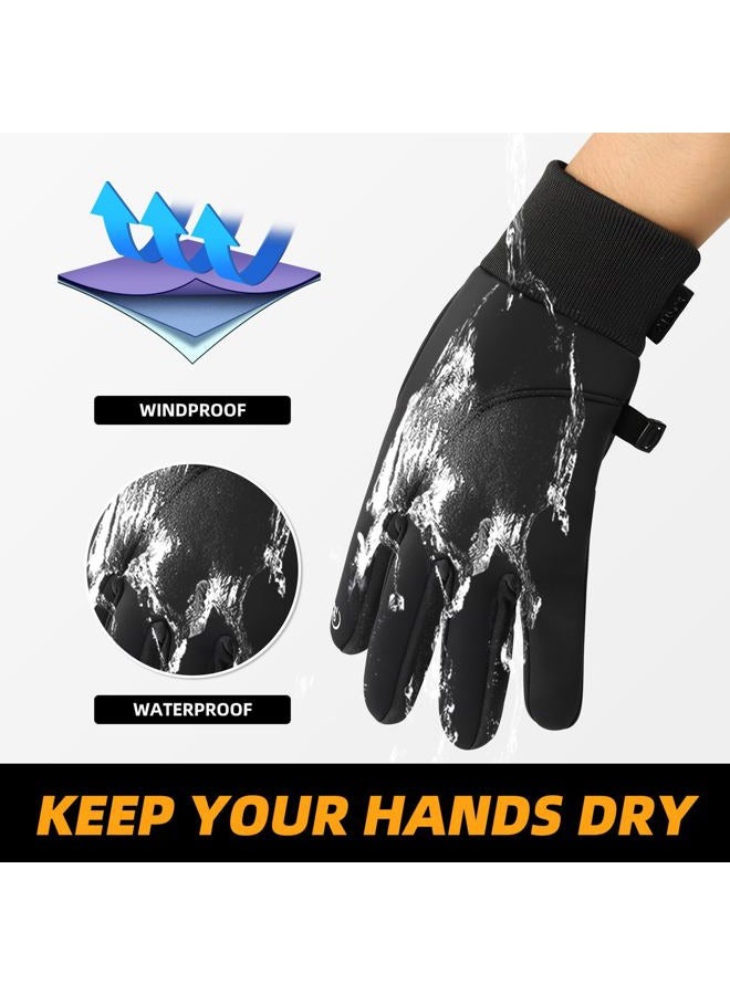 Suneed Winter Gloves for Men，Waterproof Thermal Gloves Cold Weather Running Gloves for Men Women, Touchscreen Men's Winter Gloves for Running Cycling Hiking Driving (Black,M) - Image 4