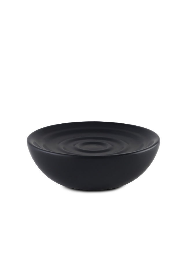 Pan Home Eclipse 3-Piece Ceramic Bathroom Accessories Set - Black - Image 2