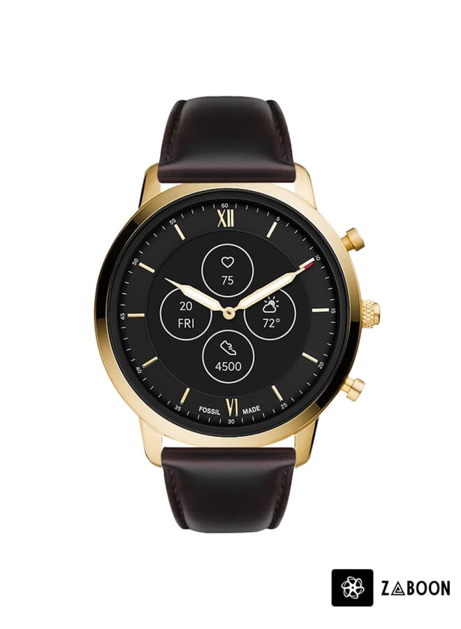Zaboon سوار ساعة ذكية هجين من فوسيل HR مصنوع من جلد الزيت الشمعي الأصلي - Image 2
