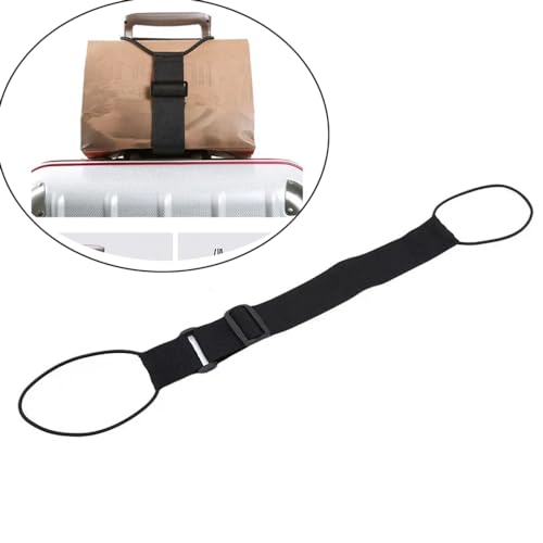 DraCra 2 Pack Luggage Straps for Add a Bag Bungees Lightweight Easy Elastic Wrap Belts for Attaching Extra Bags Purse to Suitcase Handle Handbag Backpack Spinner Carryon Travel Airport - Image 2