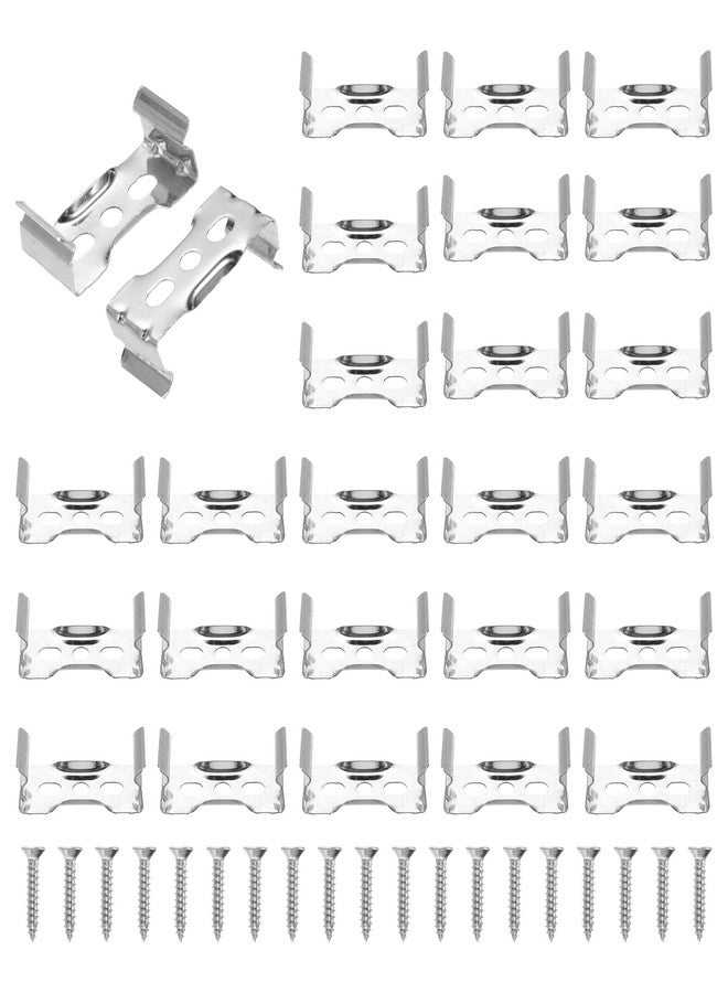 MECCANIXITY T5 Clips Bracket Hanger Fluorescent Tube T5 LED Bulb Holder Clamps Light Fixture Replacement with Screws for LED Integrated Lighting, Flat Pack of 24 - Image 1