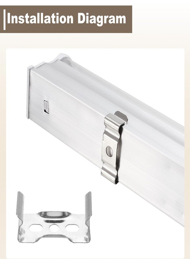 MECCANIXITY T5 Clips Bracket Hanger Fluorescent Tube T5 LED Bulb Holder Clamps Light Fixture Replacement with Screws for LED Integrated Lighting, Flat Pack of 24 - Image 5