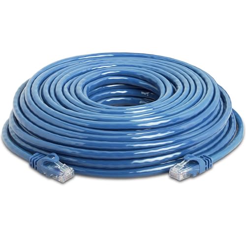 Cmple (557-N) Cat6 Ethernet Cable 10Gbps Computer Networking Cord with Gold-Plated RJ45 Connectors 550MHz - 50 Feet (15m) - Blue - Image 2