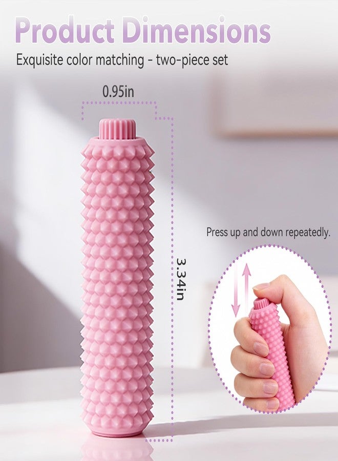 Parawo 2PCS Little Ouchies Pain Stim Fidget,Spiky Sensory Fidget Toys for Adults Anxiety Relief(Pink,Purple) - Image 4