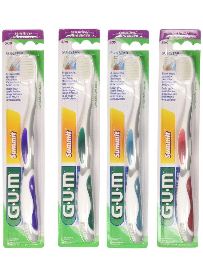 صن ستار فرشاة أسنان Sunstar 509P GUM Summit+، رأس مضغوط، شعيرات حساسة (عبوة من 12 قطعة) - Image 1