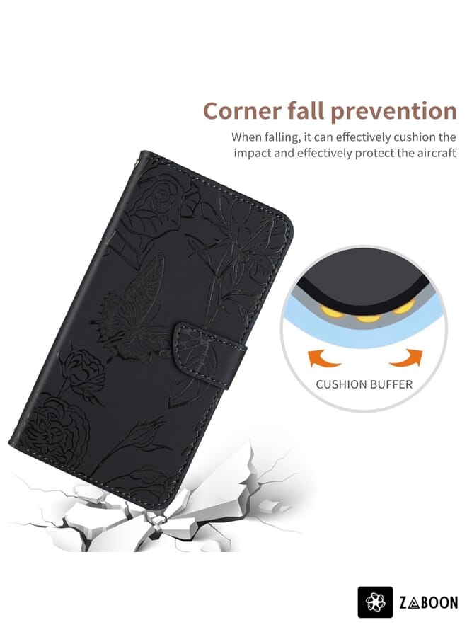 Zaboon Protective Case For Honor X5 4G HT03 Skin Feel Butterfly Embossed Flip Leather - Image 5