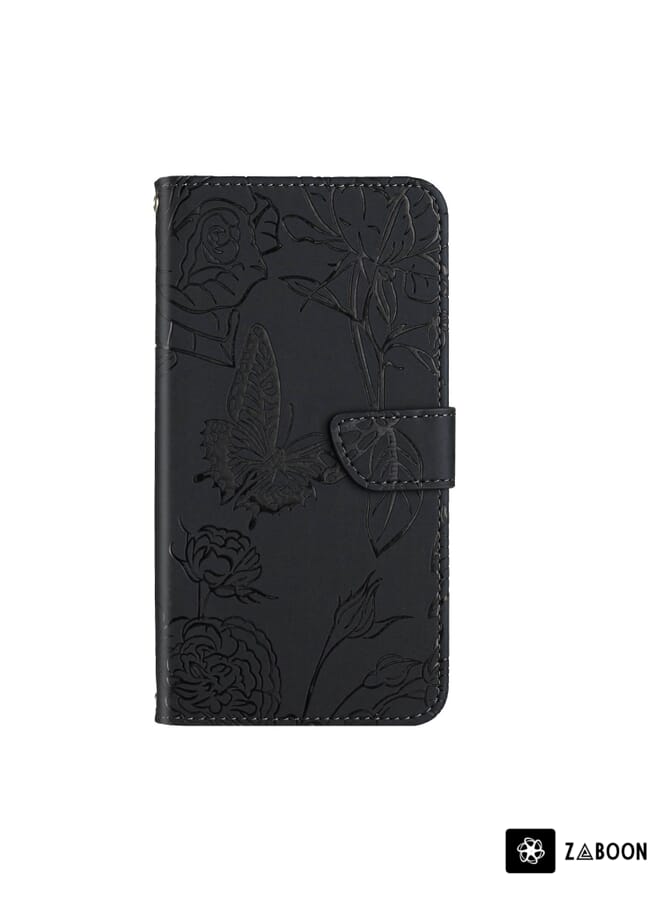 Zaboon Protective Case For Honor X5 4G HT03 Skin Feel Butterfly Embossed Flip Leather - Image 2
