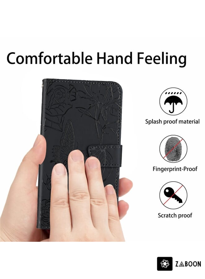 Zaboon Protective Case For Honor X5 4G HT03 Skin Feel Butterfly Embossed Flip Leather - Image 4