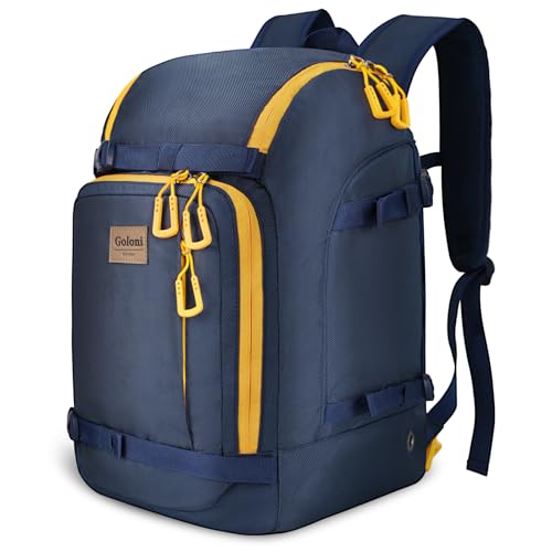 Goloni 50L Ski Backpack - Water-resistant Ski Boot Bag for Men & Women, Ski Bag with Helmet Holder, Separate Compartments for Goggles, Gloves, Snowboard & Accessories, Durable Ski Carry On Backpack - Image 1