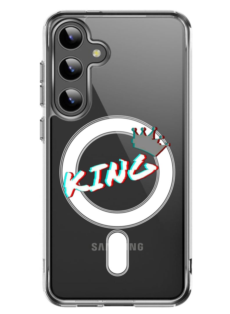 Theodor Magnetic Case for Samsung Galaxy S24 Plus 6.7-inch Compatible with MagSafe Wireless Charging, Shockproof Phone Bumper Cover King - Image 1