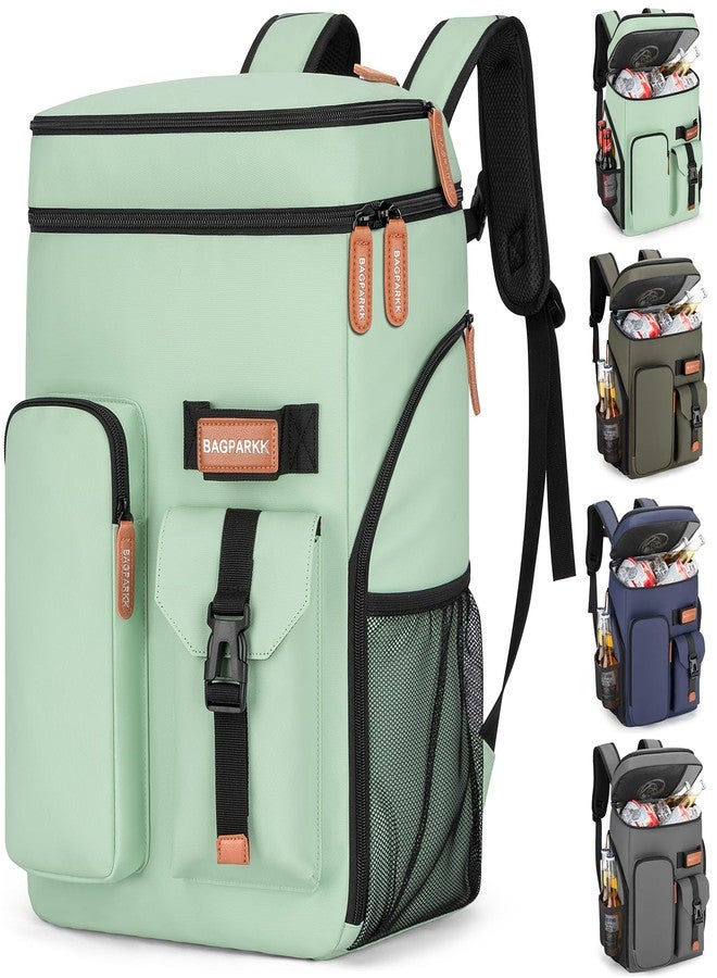 BAGPARKK Insulated Cooler Backpack,33 Cans Multifunctional Double Deck Leakproof Cooler Bag with Sternum Strap,Large Capacity Lightweight Travel Camping Beach Backpack Cooler Ice Chest for Men Women - Image 1