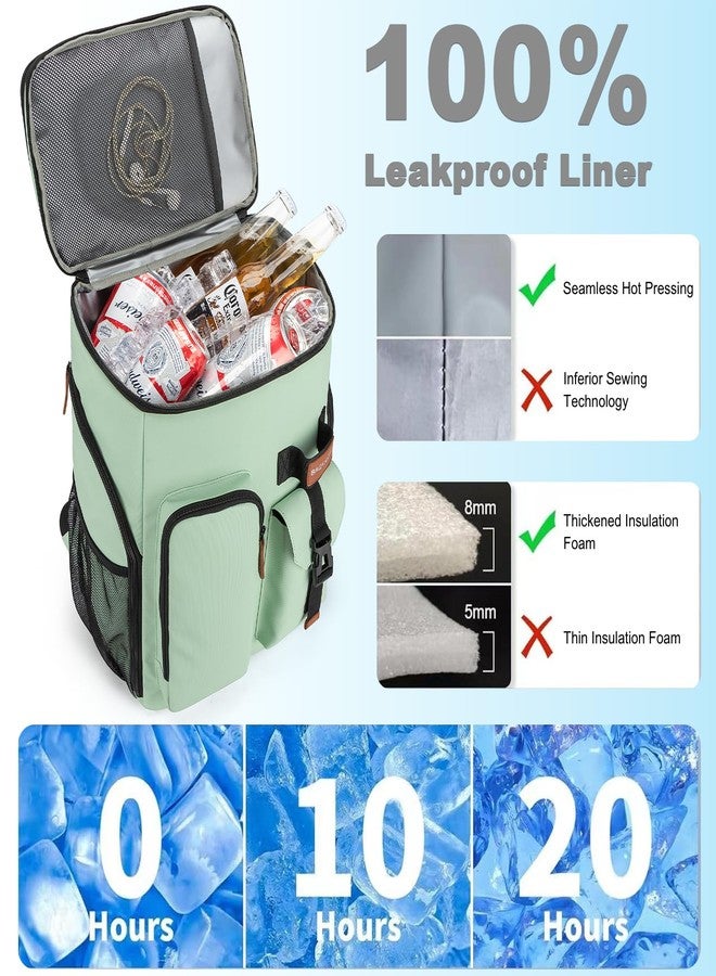 BAGPARKK Insulated Cooler Backpack,33 Cans Multifunctional Double Deck Leakproof Cooler Bag with Sternum Strap,Large Capacity Lightweight Travel Camping Beach Backpack Cooler Ice Chest for Men Women - Image 3
