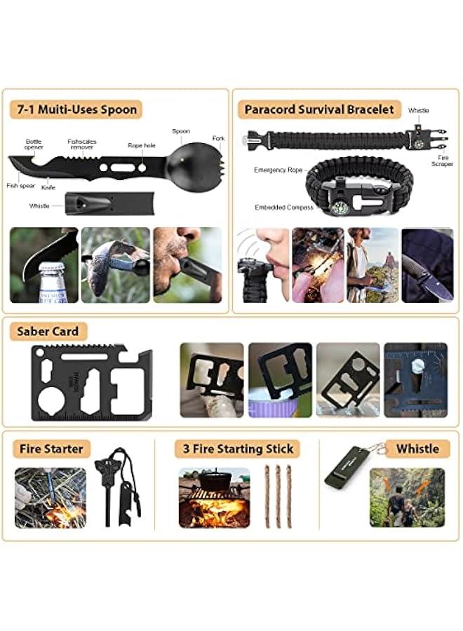 Arabest 250 Piece Survival Gear First Aid Kit with Molle Compatible Bag and Emergency Tent - Essential Emergency Kit for Earthquake, Outdoor Adventure, Hiking, Hunting - Great Gifts for Men and Women - Image 5