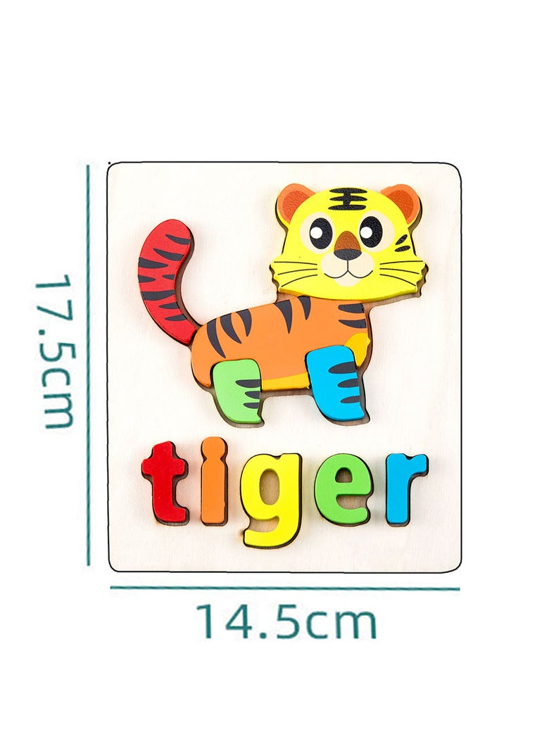 3d educational wooden toy in the form of a tiger  - Image 2