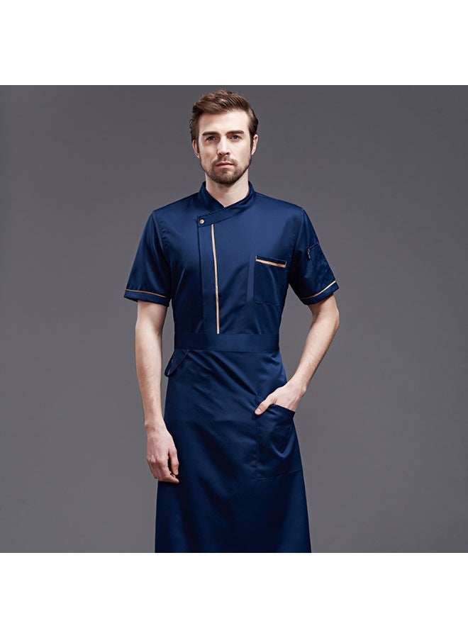 NIBEMINENT Breathable Chef Work Clothes Top for Men and Women  Summer Hotel Restaurant Canteen Back Kitchen - Image 1