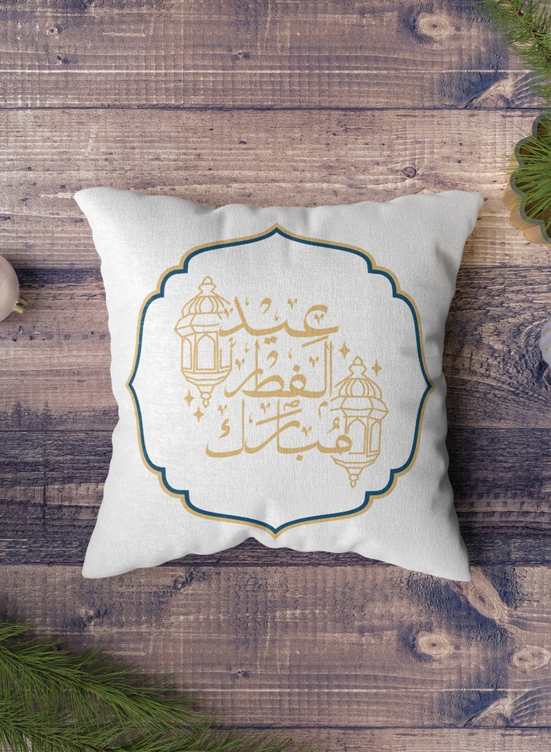 LOWHA Polyester Pillowcase Cushion Cover with Mubarak Eid Al-Fitr Design - Image 4