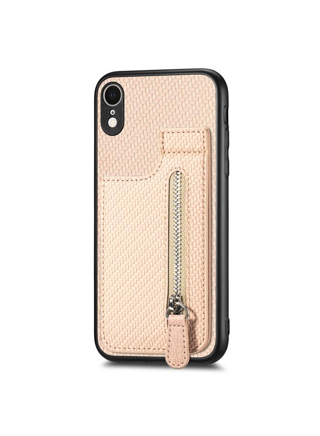 إيروريكس جراب هاتف iPhone XR مصنوع من ألياف الكربون مع سحاب رأسي قابل للطي - Image 2