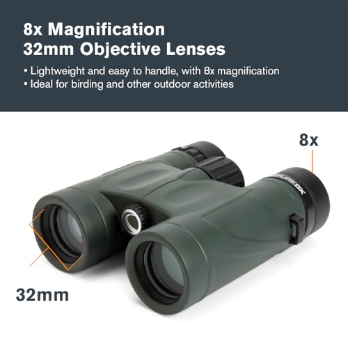 Celestron - Nature DX 8x32 Binoculars – Ideal for Birding and Outdoors – 32mm Objective Lenses – Wide 7.4° Field of View – BaK-4 Prisms – Fully Multi-Coated – Waterproof and Fogproof - Image 2