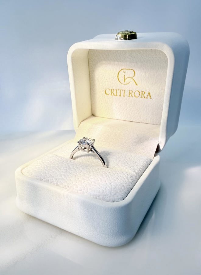 CRITI RORA 1-3 Carat Lab Grown Diamond Engagement Ring 14K White Gold,IGI Certified Round Cut (E-F Color VS2-SI1) Classic 4-Prong Ring for Women,Wedding Ring, 5, White Gold, Diamond - Image 4
