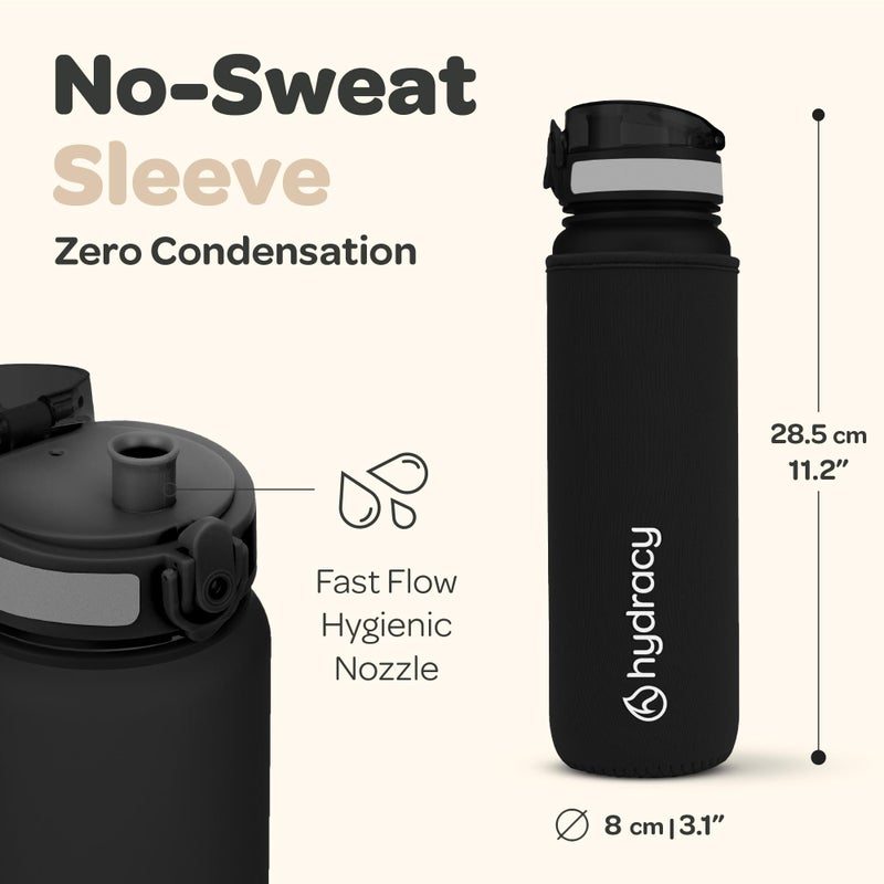 Hydracy Water Bottle with Time Marker -Large 32 oz BPA Free Water Bottle & No Sweat Sleeve -Leak Proof Gym Bottle with Fruit Infuser Strainer & Times to Drink -Ideal for Fitness Sports & Outdoors - Image 5