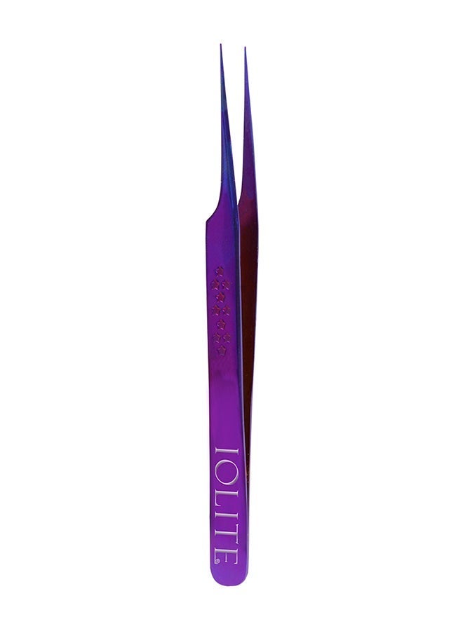 IOLITE Eyelash Extension Tweezers Straight Curved Stainless Steel Precision Curved Tips - Image 1