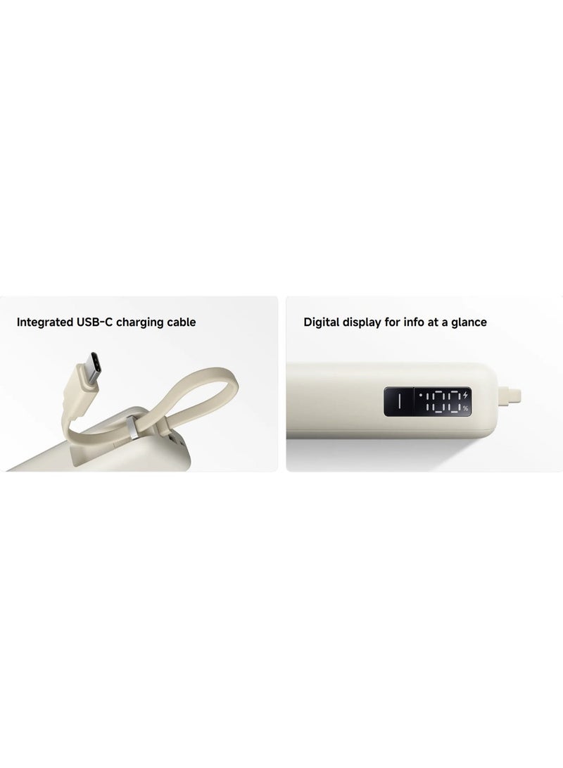 Xiaomi 67W 20,000mAh Power Bank with Integrated Cable - Portable Fast Charger Tan Beige - Image 5