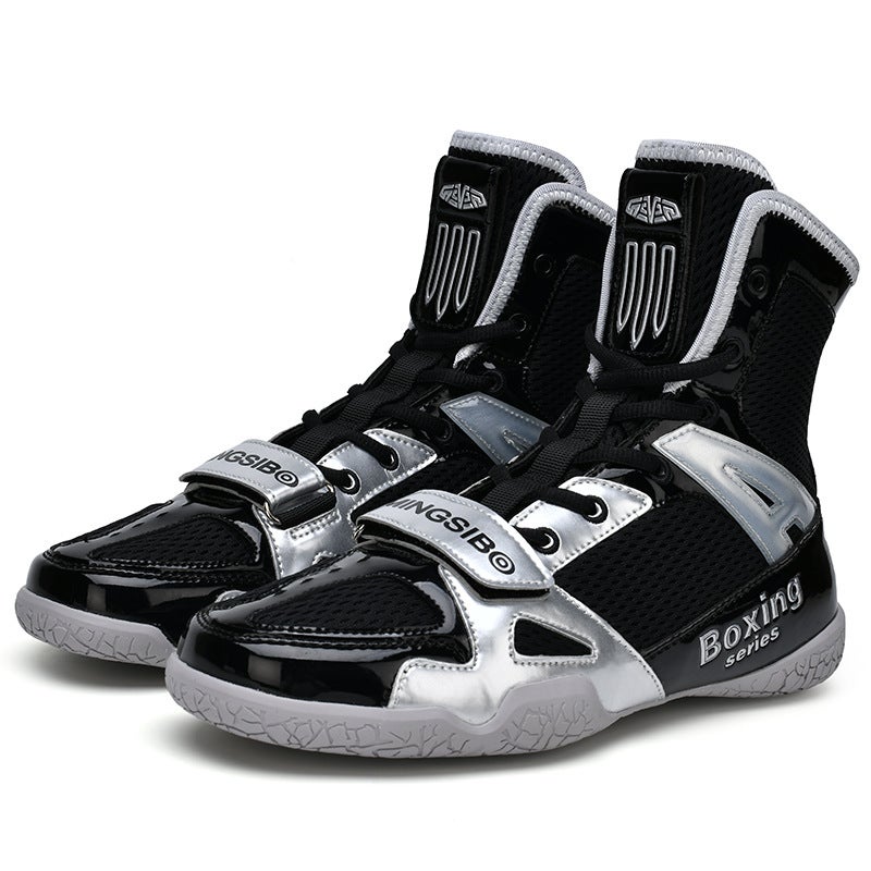 Professional Boxing Shoes Children'S Training Shoes Indoor Sports Sanda Pig Boys Girls Children'S Wrestling Shoes Fighting Shoes - Image 4