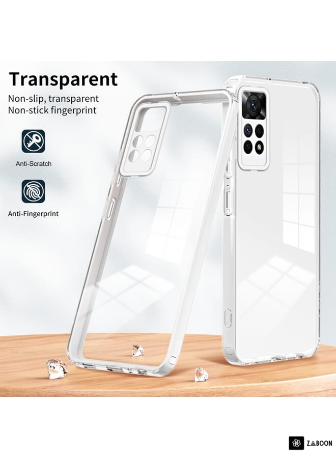 جرين تايجر حافظة هاتف لهاتف Xiaomi Redmi Note 12 Pro 4G 3 in 1 شفافة من مادة TPU بإطار من البولي كربونات (أبيض) - Image 2