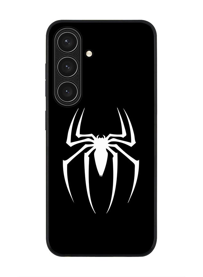 Stylizedd Rugged Black edge case for Samsung Galaxy S24 FE, Slim fit Soft Case Flexible Anti Drop TPU Gel Thin Cover -  Spidermark (Black) - Image 1