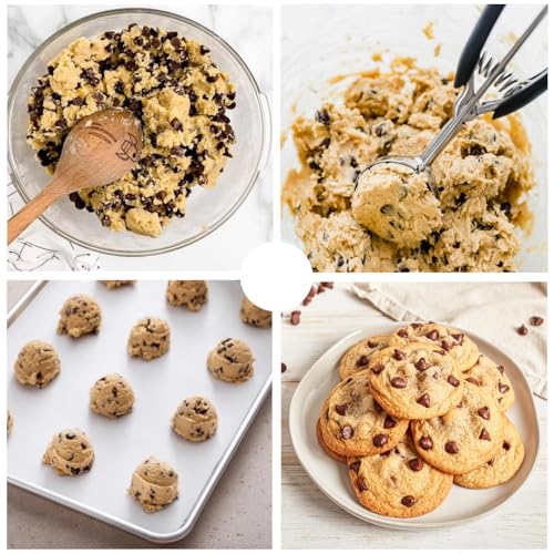 OSHLANT Cookie Scoop, 18/8 Stainless Steel Cookie Scooper, Cookie Scoops for Baking, 3Tbsp/45ml/1.5oz Cookie Dough Scoop, Ice Cream Scooper with Trigger Release, Cookie Scooper for Baking (#20/53mm) - Image 5