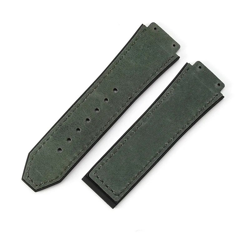 Bluejw Genuine Leather Watch Band Replacement for HB Big-bang Series, Crazy Horse Cowhide Strap 19mm x 26mm - Image 1