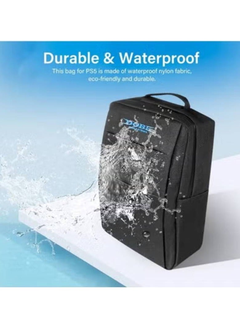 دوبي حقيبة تخزين سفر لبلايستيشن 5 و اكس بوكس سيريس X S مع جيوب للأكسسوارات - Image 4