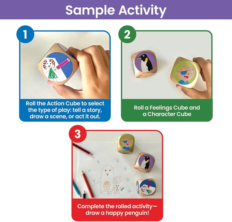 hand2mind hand2mind Rolling for Feelings Dice Game Therapy Games Play Therapy Toys Social Emotional Learning Emotional Regulation for Kids Social Skills Activities for Kids School Counselor Supplies - Image 3