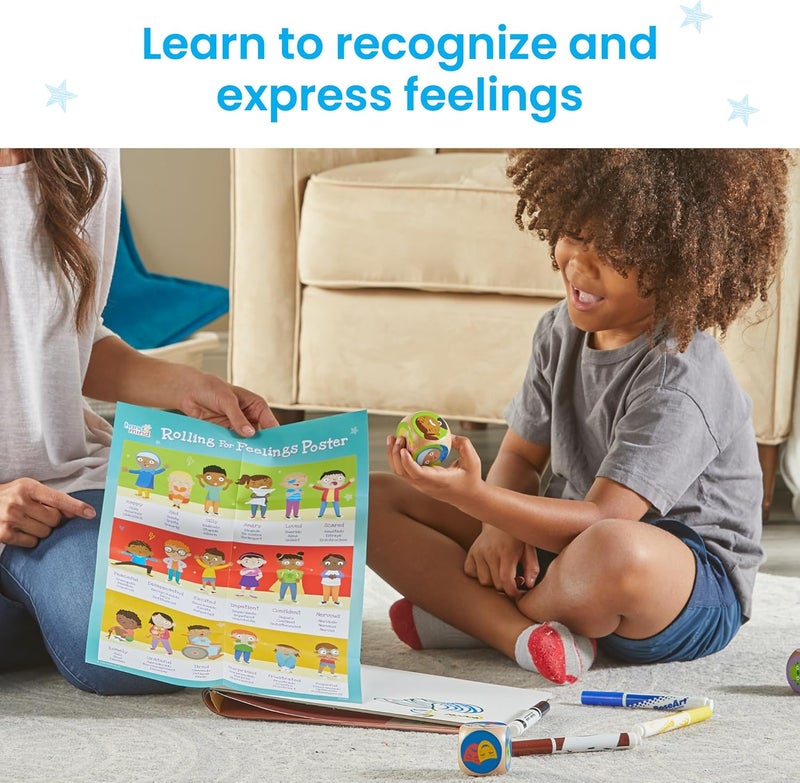hand2mind hand2mind Rolling for Feelings Dice Game Therapy Games Play Therapy Toys Social Emotional Learning Emotional Regulation for Kids Social Skills Activities for Kids School Counselor Supplies - Image 4